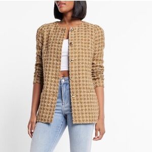 Express gold tweed jacket
